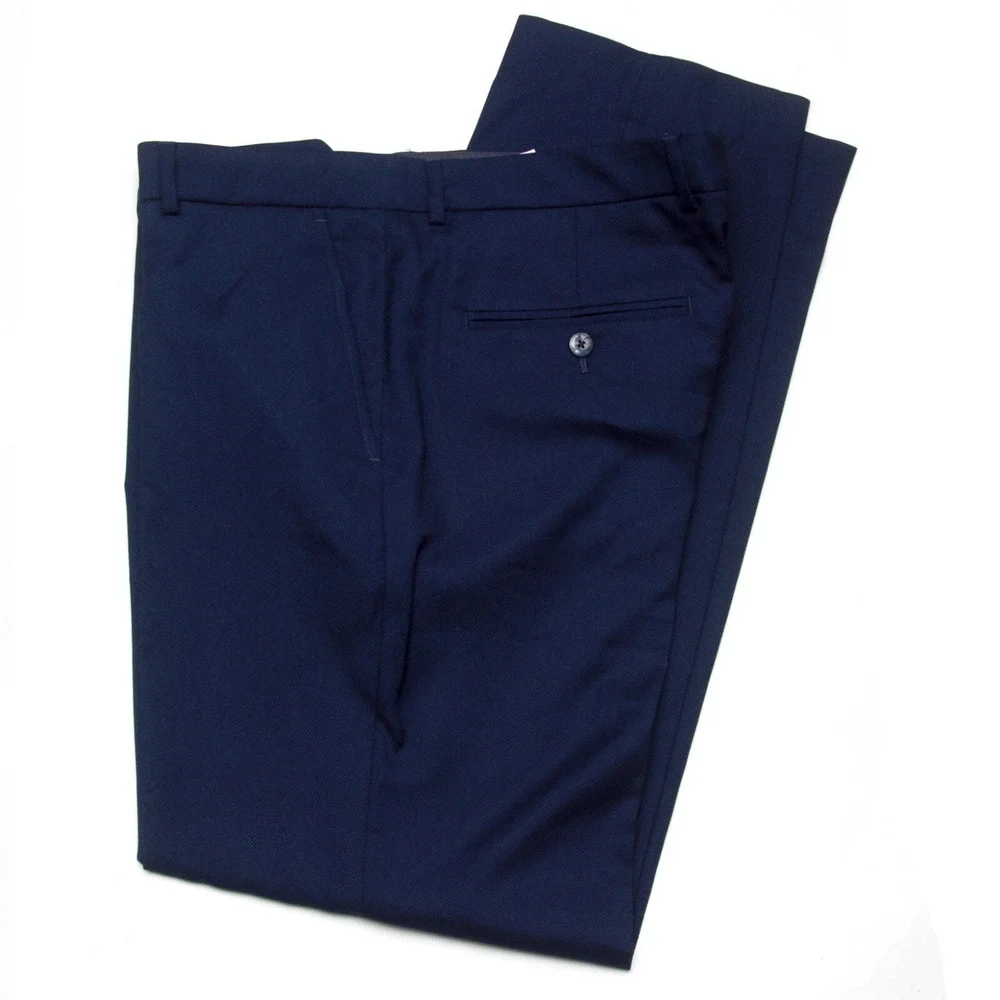Nautica Men's 2-Pc Suit Blue Birdseye Jacket 36R Blazer Pants 30Wx32L